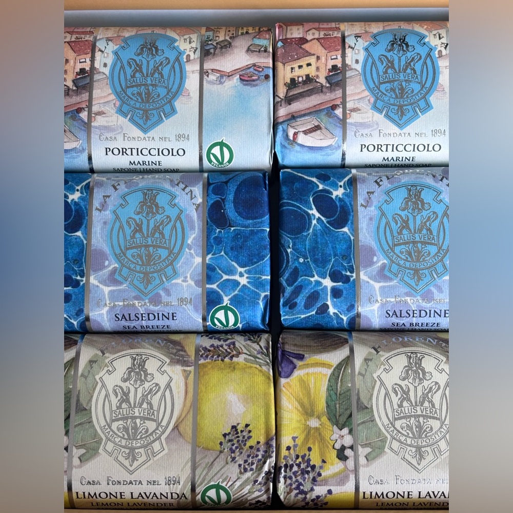 Tuscan Wrapped Soaps Set of 6 x 200g- 3 kinds